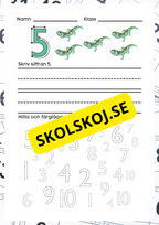 Jag lär mig siffror 1 - 10 - Häfte