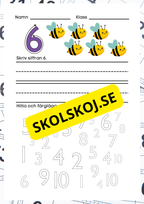 Jag lär mig siffror 1 - 10 - Häfte