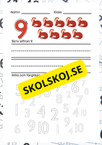 Jag lär mig siffror 1 - 10 - Häfte