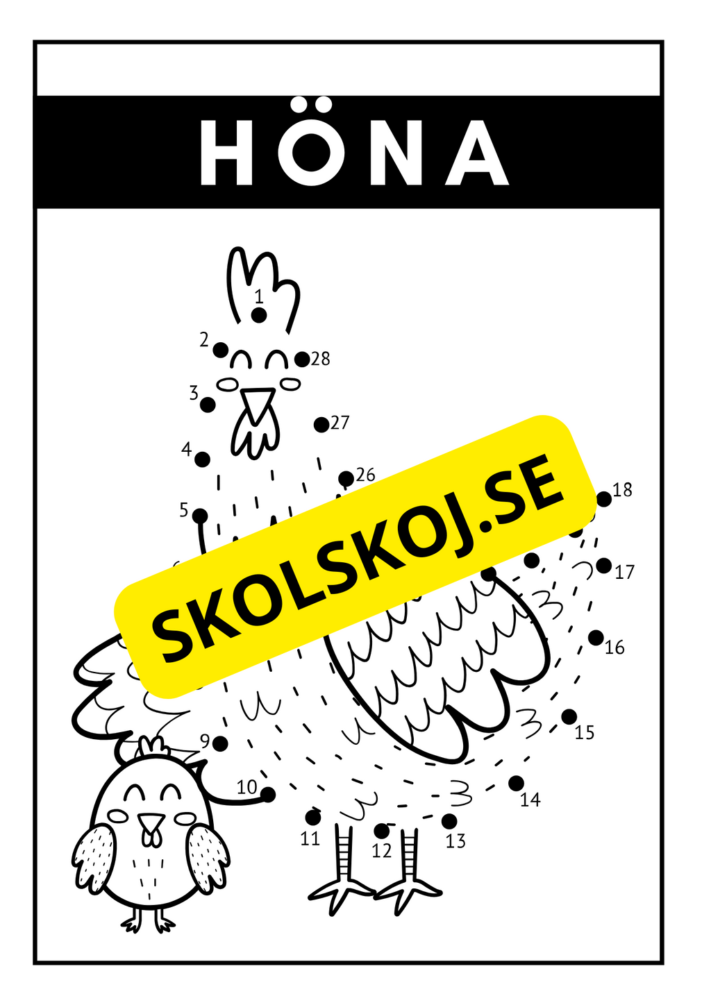 Bondgårdsdjur - Prick till prick - Häfte