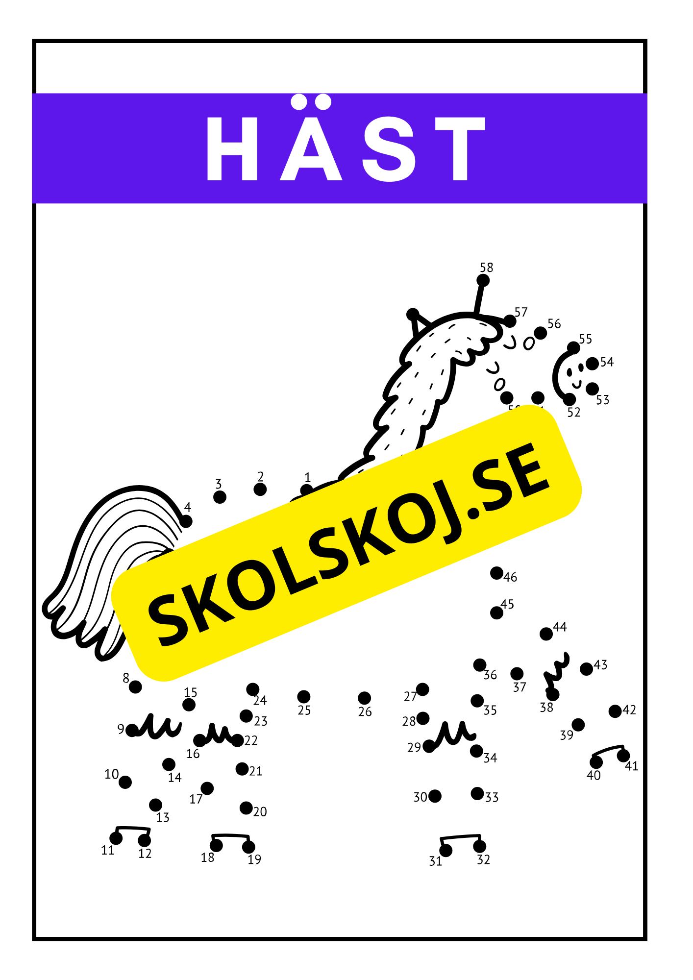 Bondgårdsdjur - Prick till prick - Häfte