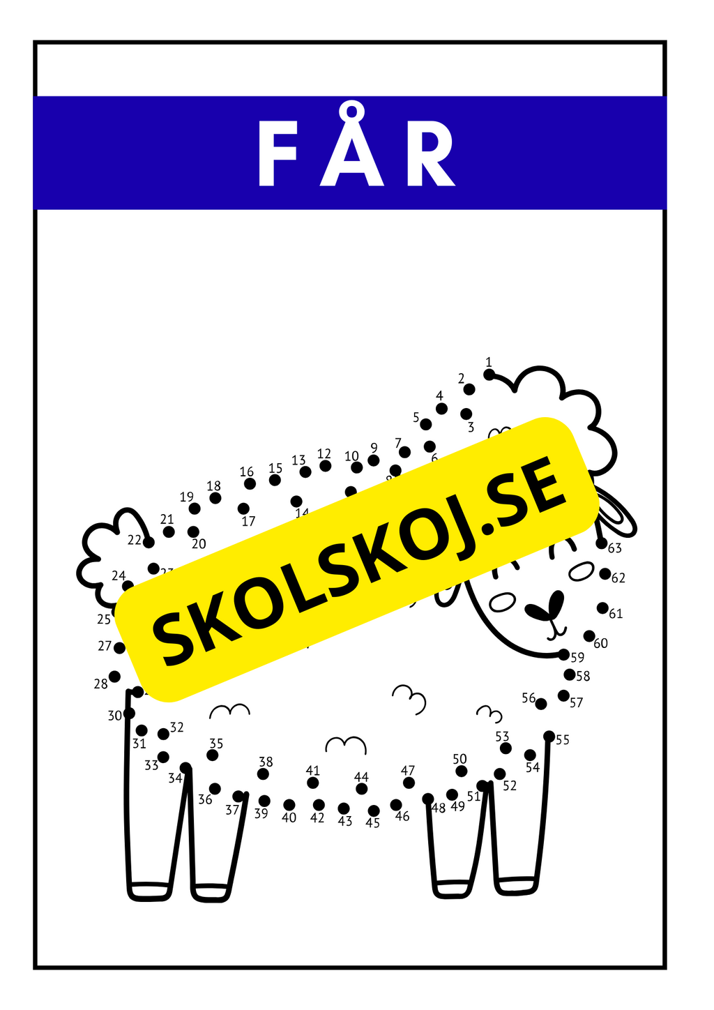 Bondgårdsdjur - Prick till prick - Häfte