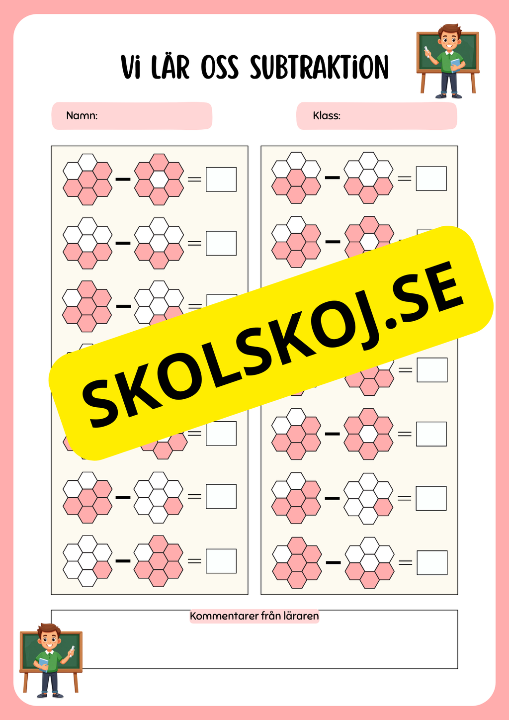 Vi tränar de fyra räknesätten