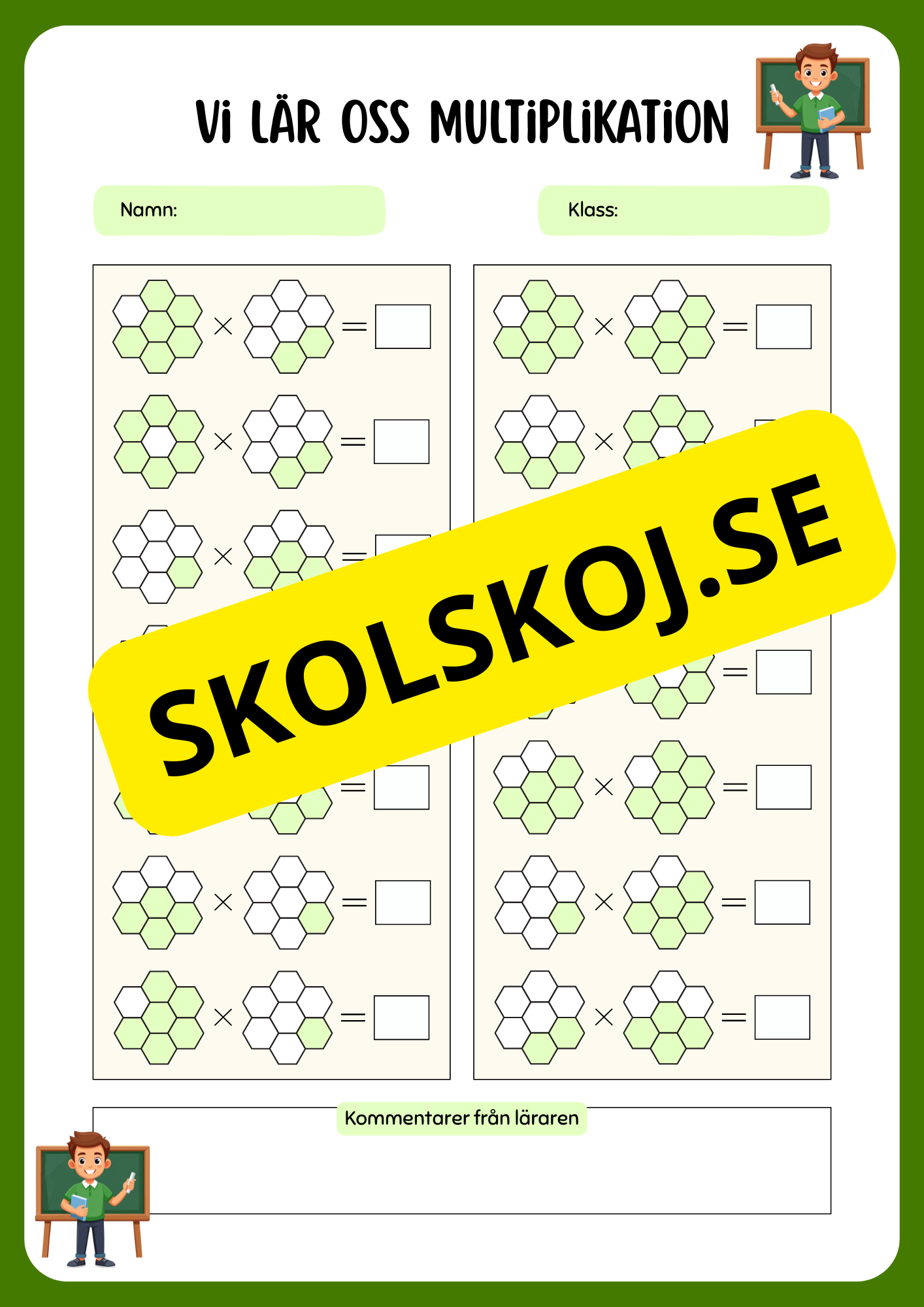Vi tränar de fyra räknesätten