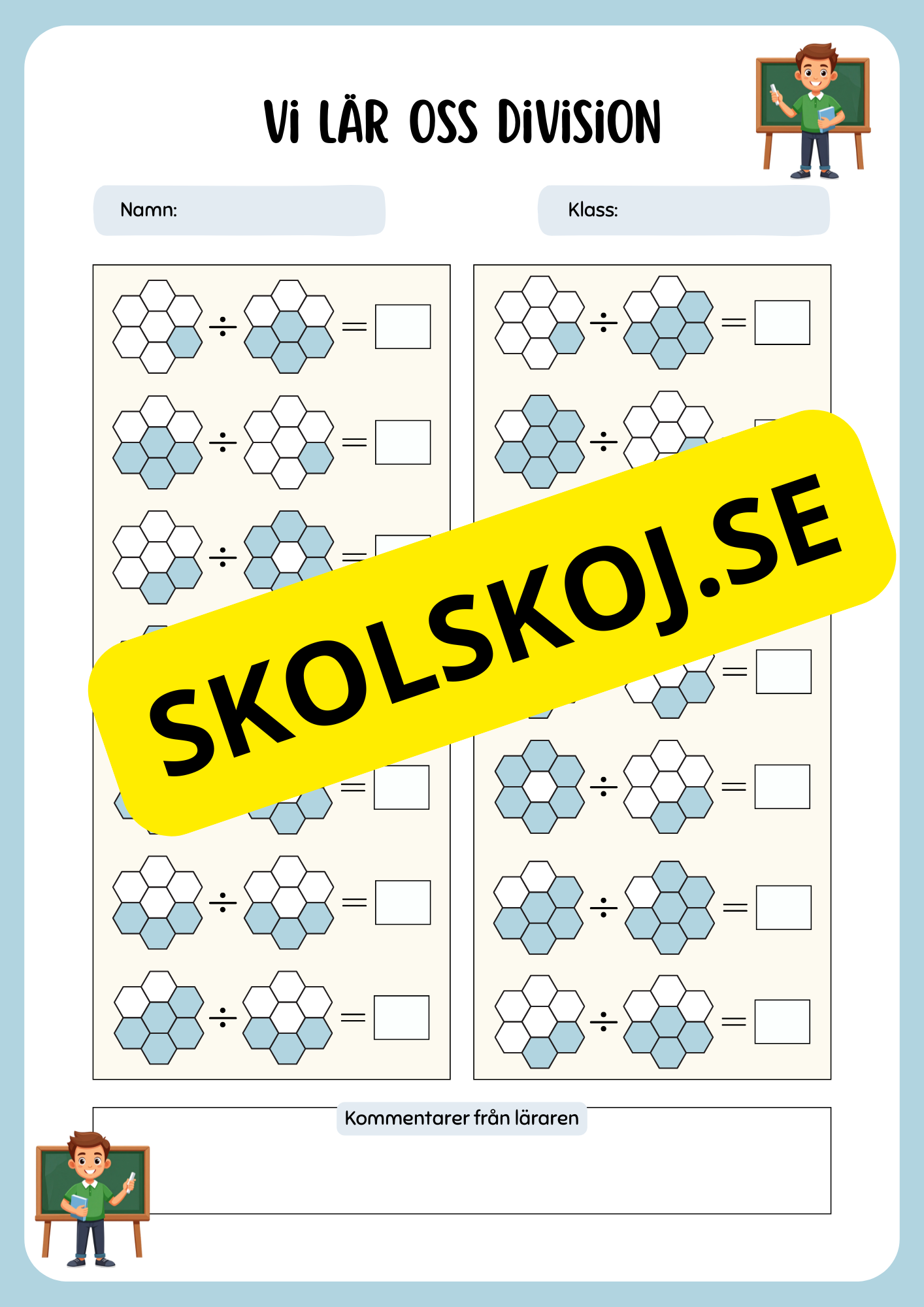 Vi tränar de fyra räknesätten