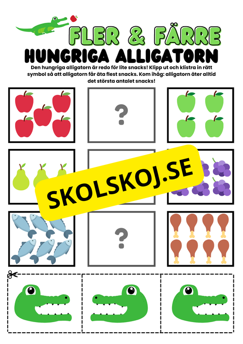 Fler och färre - Hungriga alligatorn