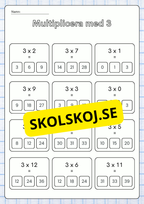 Vi lär oss multiplikation - Häfte