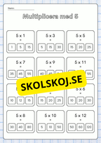 Vi lär oss multiplikation - Häfte