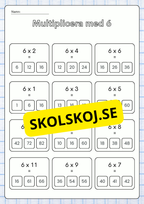 Vi lär oss multiplikation - Häfte