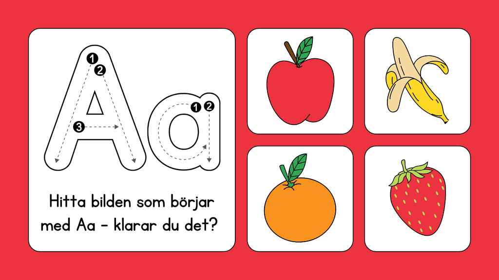 Jag lär mig alfabetet - Förskola - Årskurs 1