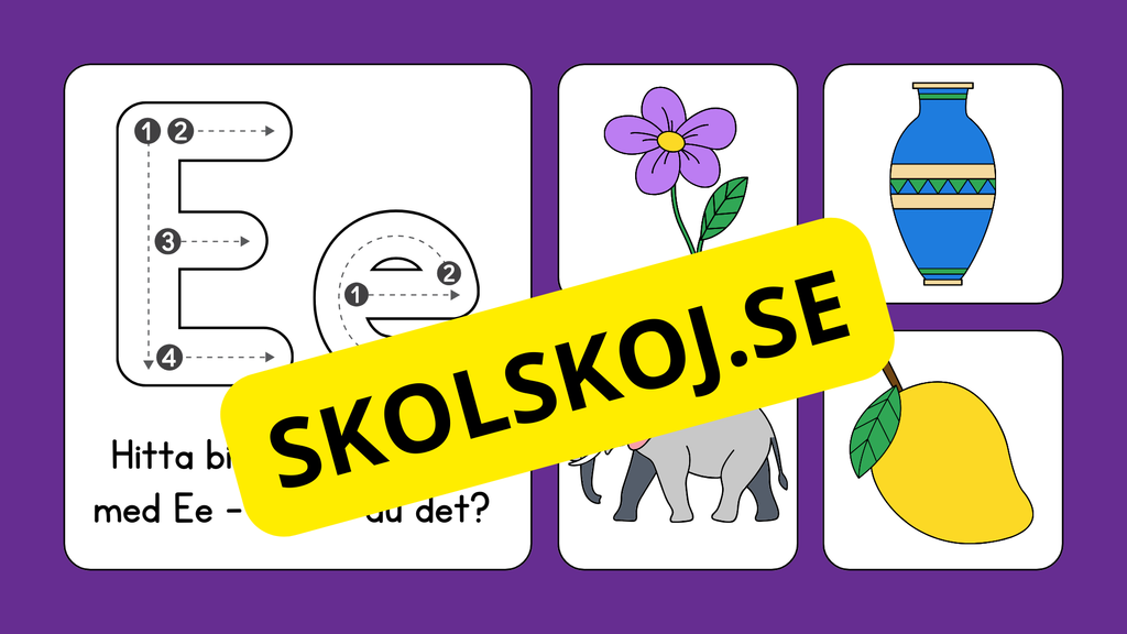 Jag lär mig alfabetet - Förskola - Årskurs 1