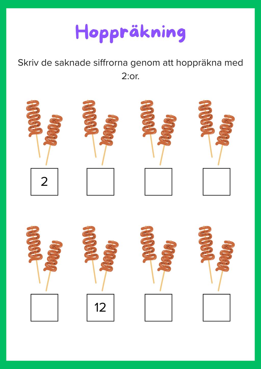 Hoppräkning - Häfte