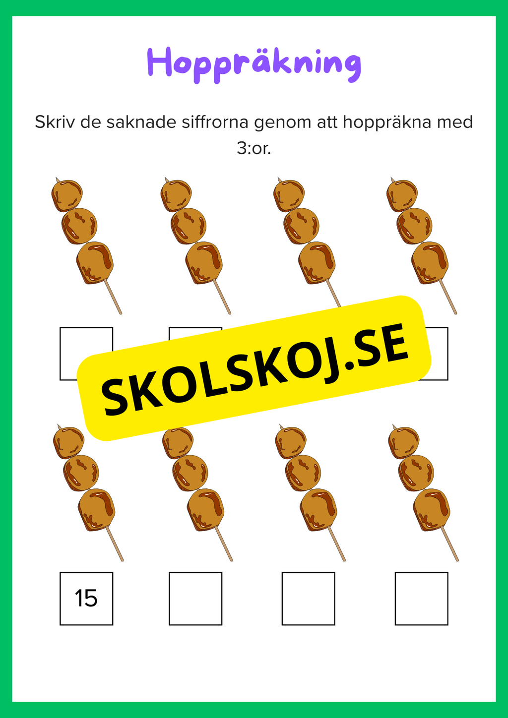 Hoppräkning - Häfte