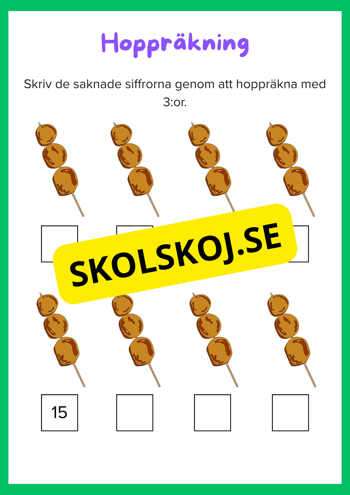Hoppräkning - Häfte