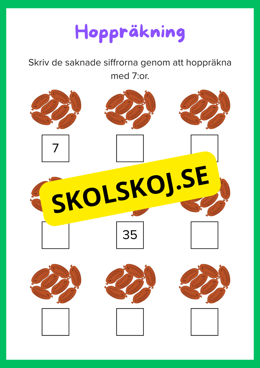 Hoppräkning - Häfte