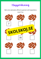 Hoppräkning - Häfte