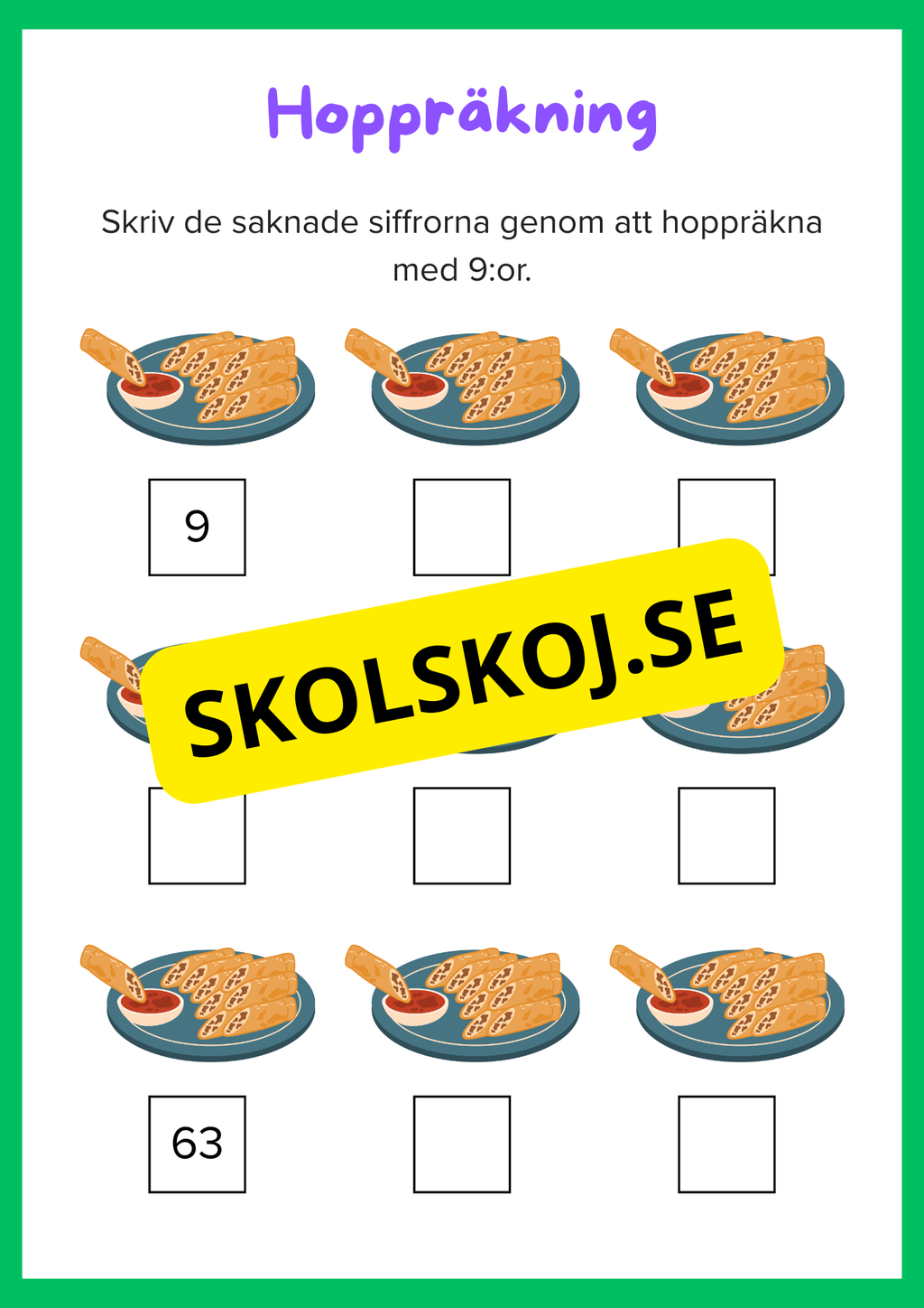 Hoppräkning - Häfte