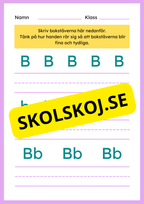 Jag lär mig bokstaven B