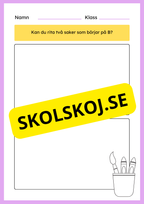 Jag lär mig bokstaven B