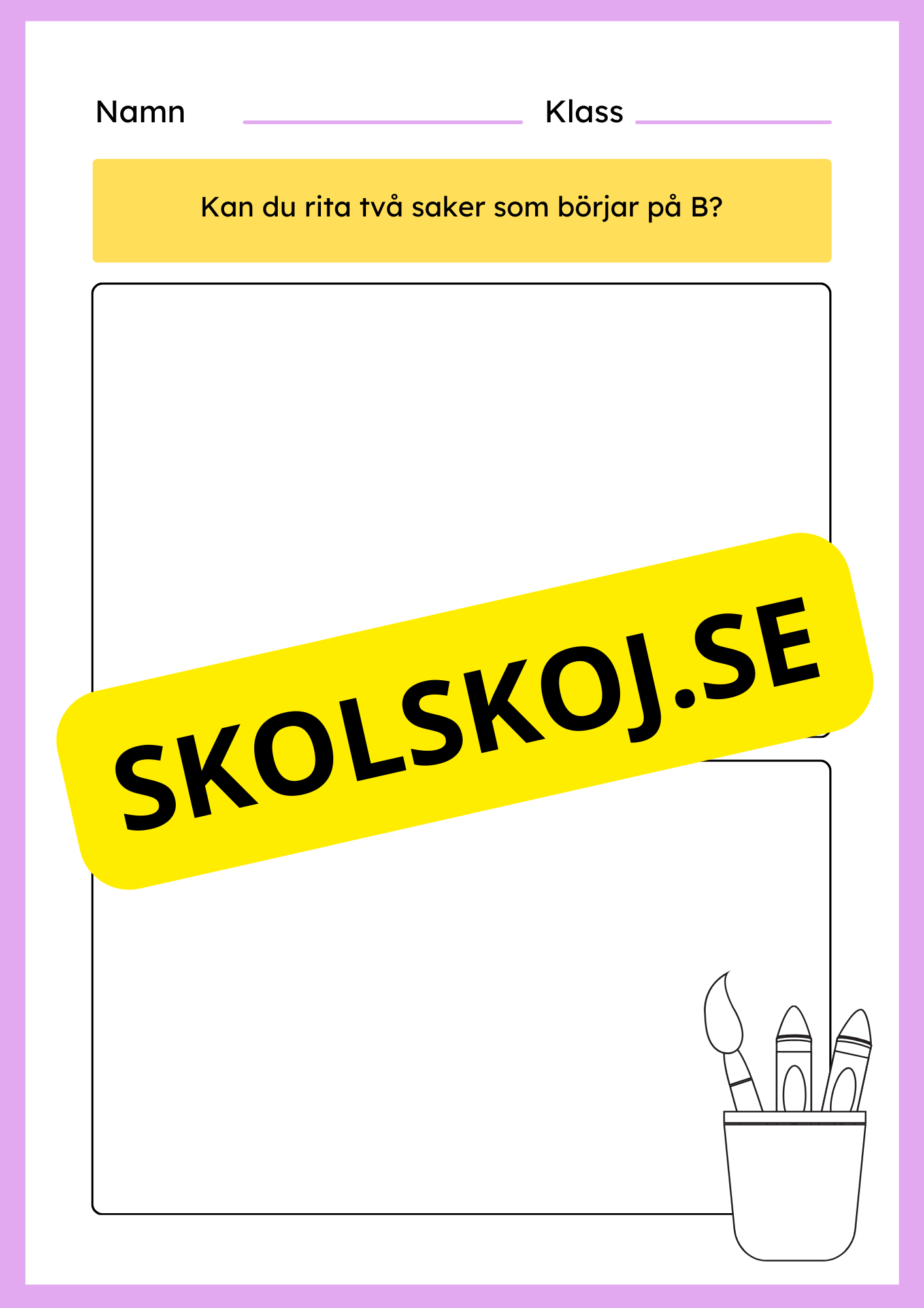 Jag lär mig bokstaven B
