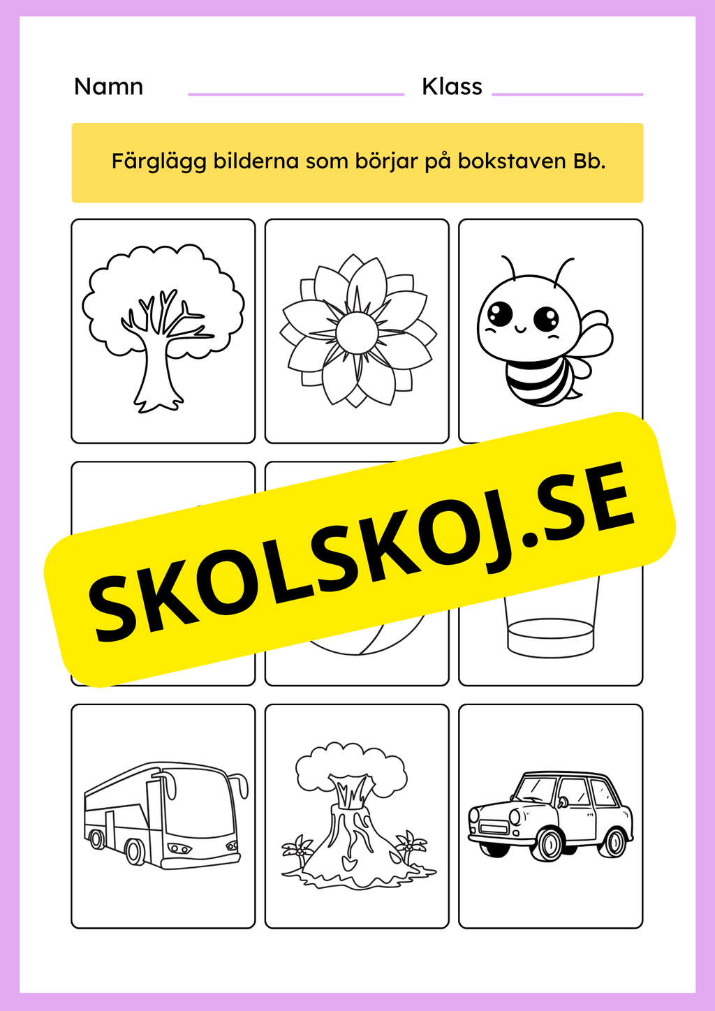 Jag lär mig bokstaven B