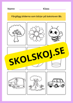 Jag lär mig bokstaven B