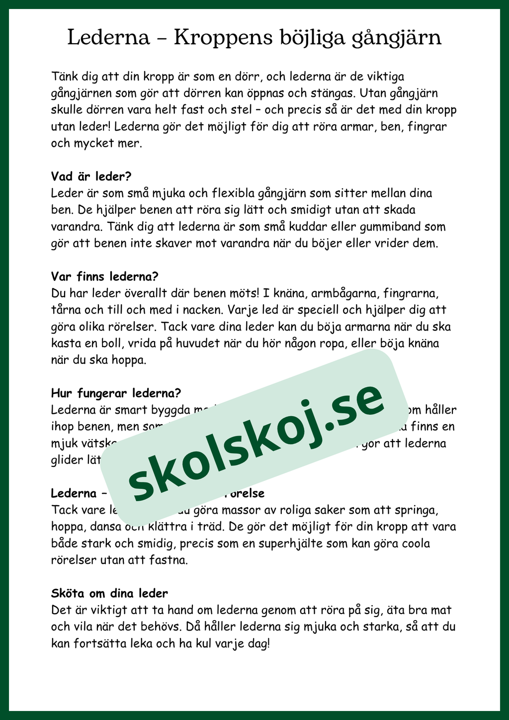 Människokroppen - Så funkar du - Årskurs 4 - 6