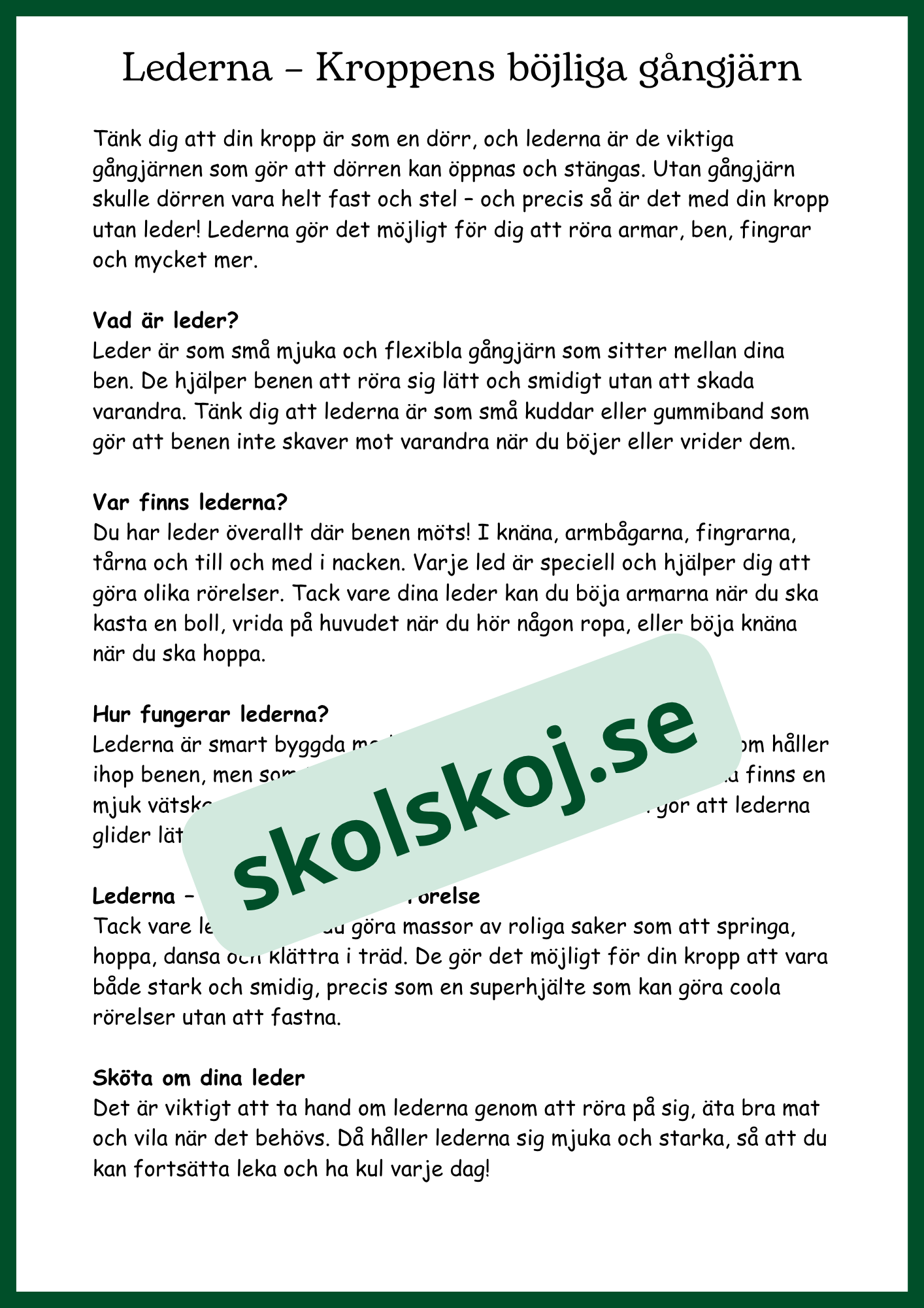 Människokroppen - Så funkar du - Årskurs 4 - 6
