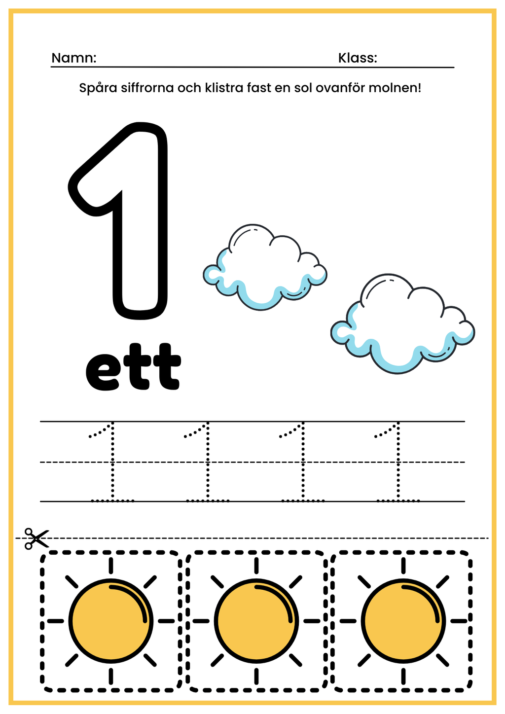 Jag lär mig siffror - 1 - 10