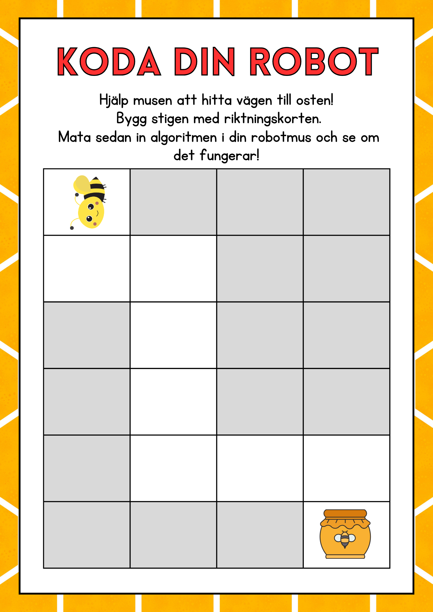 Koda ditt robotbi – redigerbar fil
