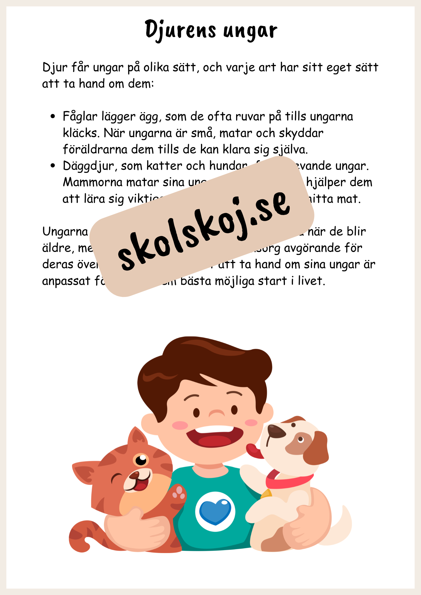 Upptäck naturen - Fsk - Åk 3 + Prov