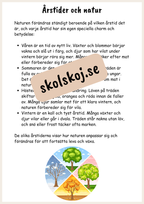 Upptäck naturen - Fsk - Åk 3 + Prov