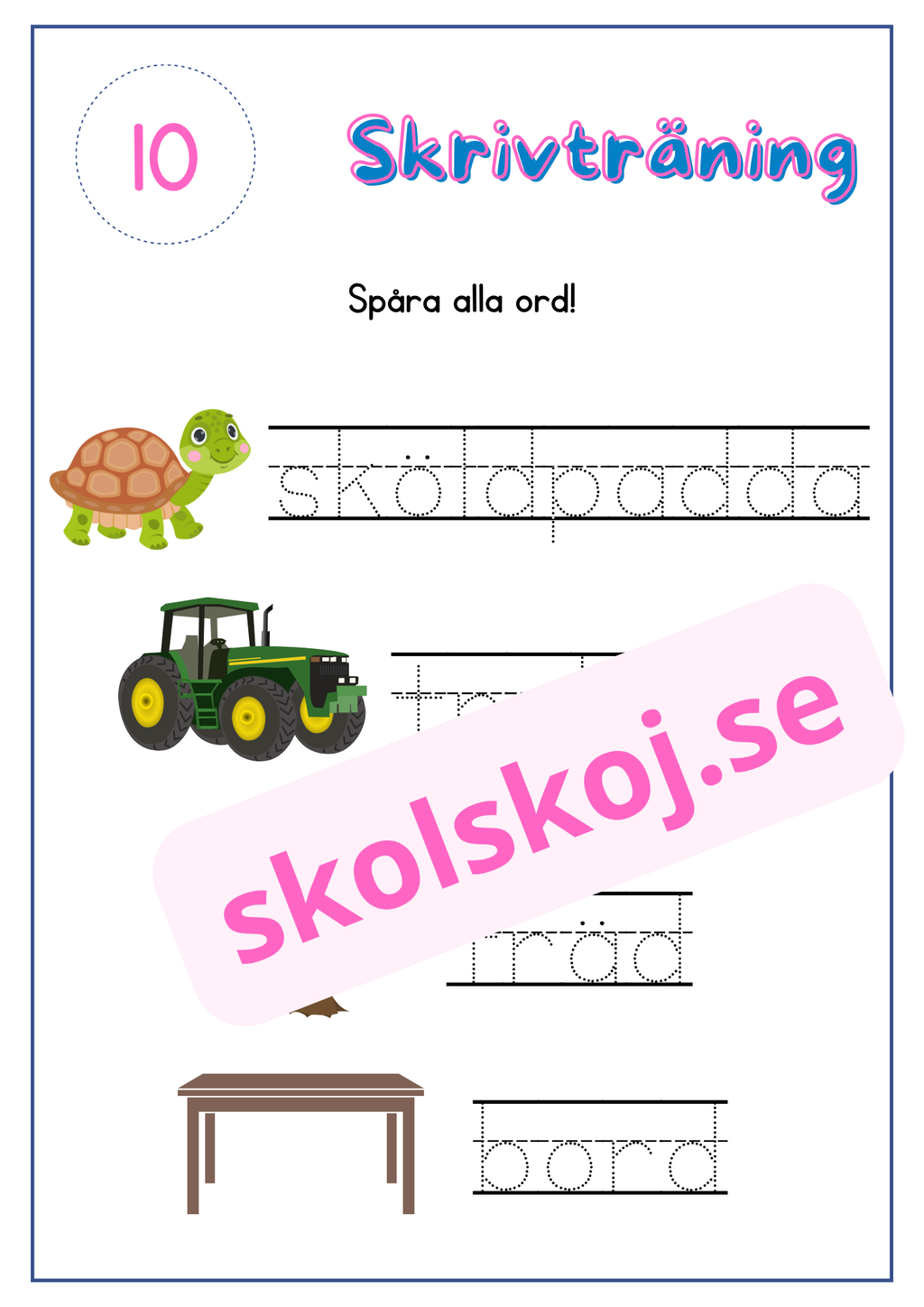 Skrivträning - Häfte - Del 2