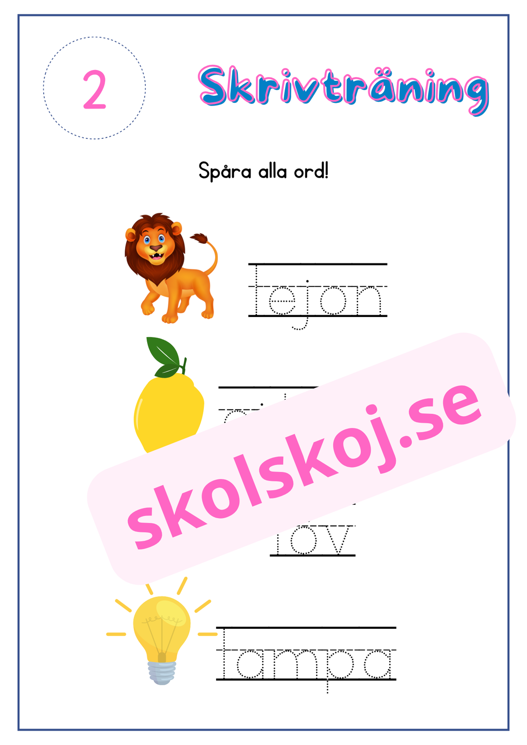 Skrivträning - Häfte - Del 2