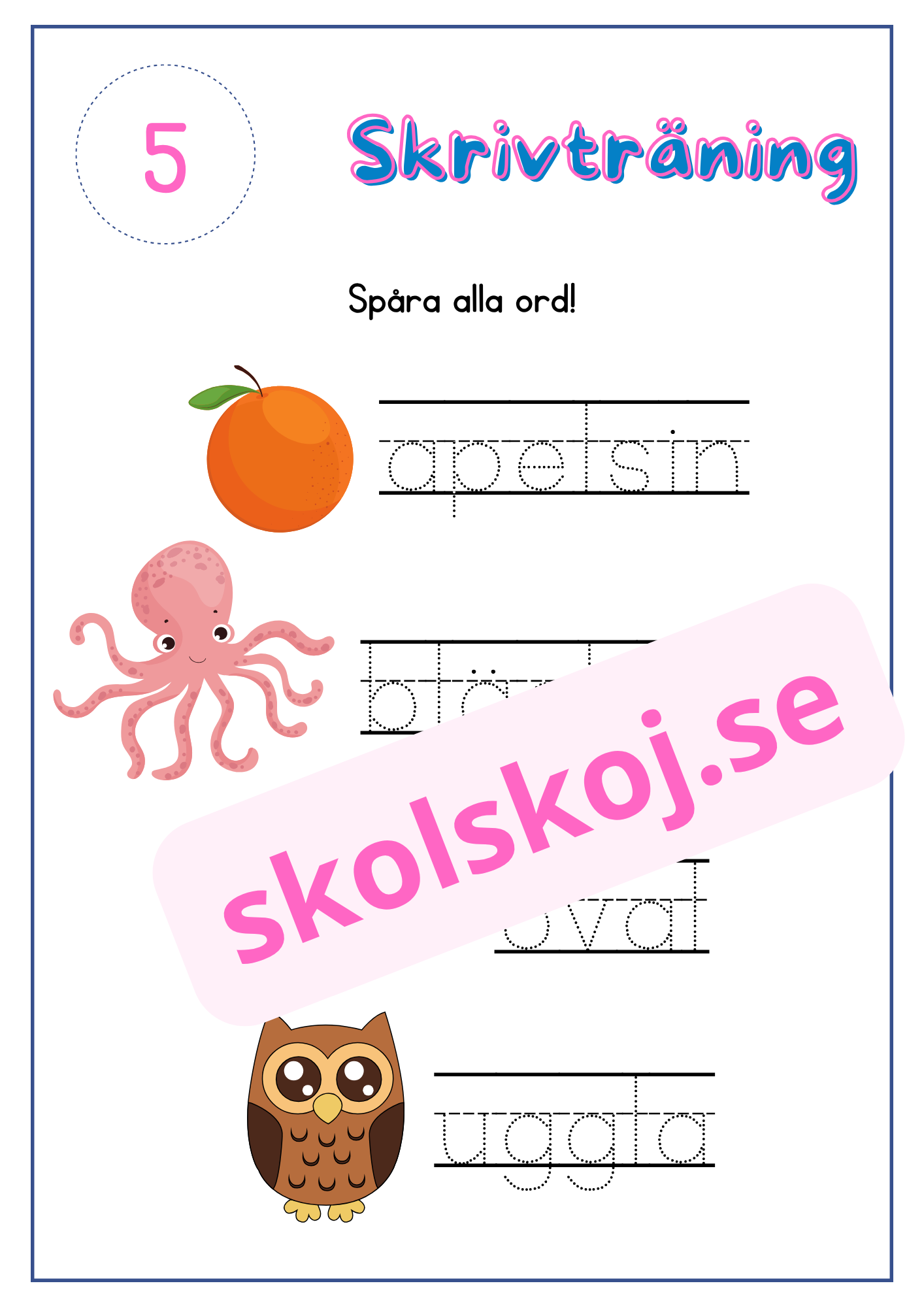 Skrivträning - Häfte - Del 2