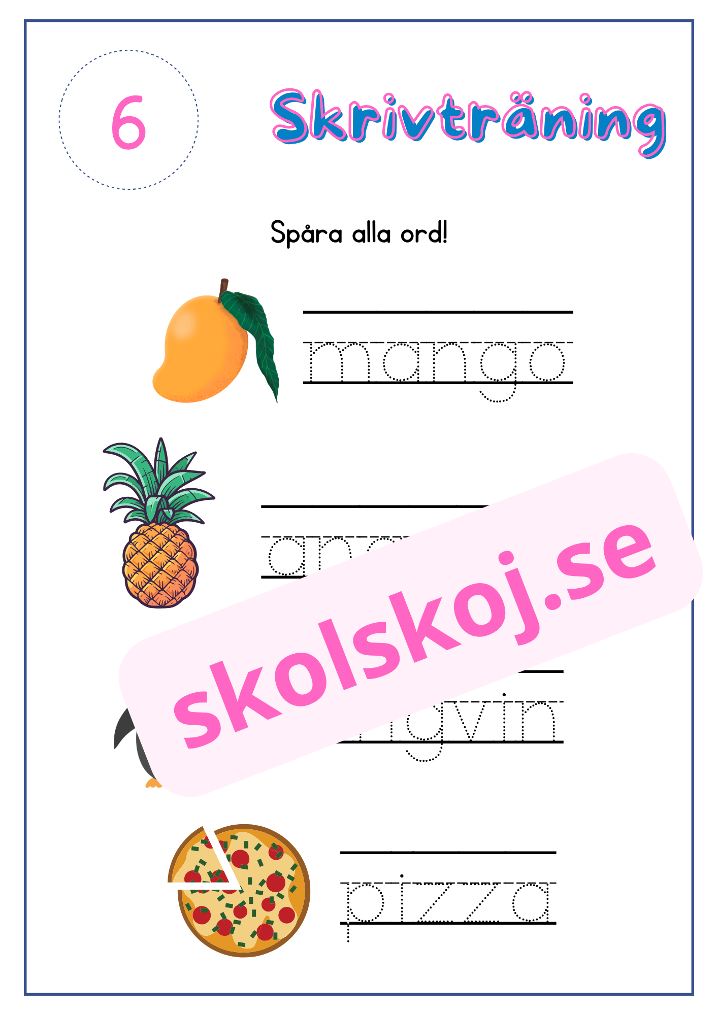 Skrivträning - Häfte - Del 2