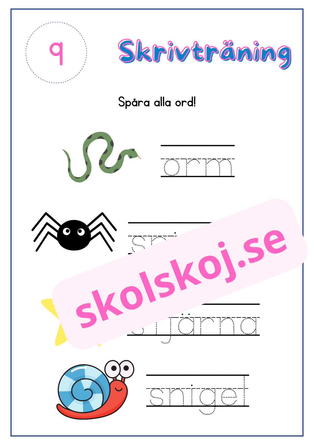 Skrivträning - Häfte - Del 2
