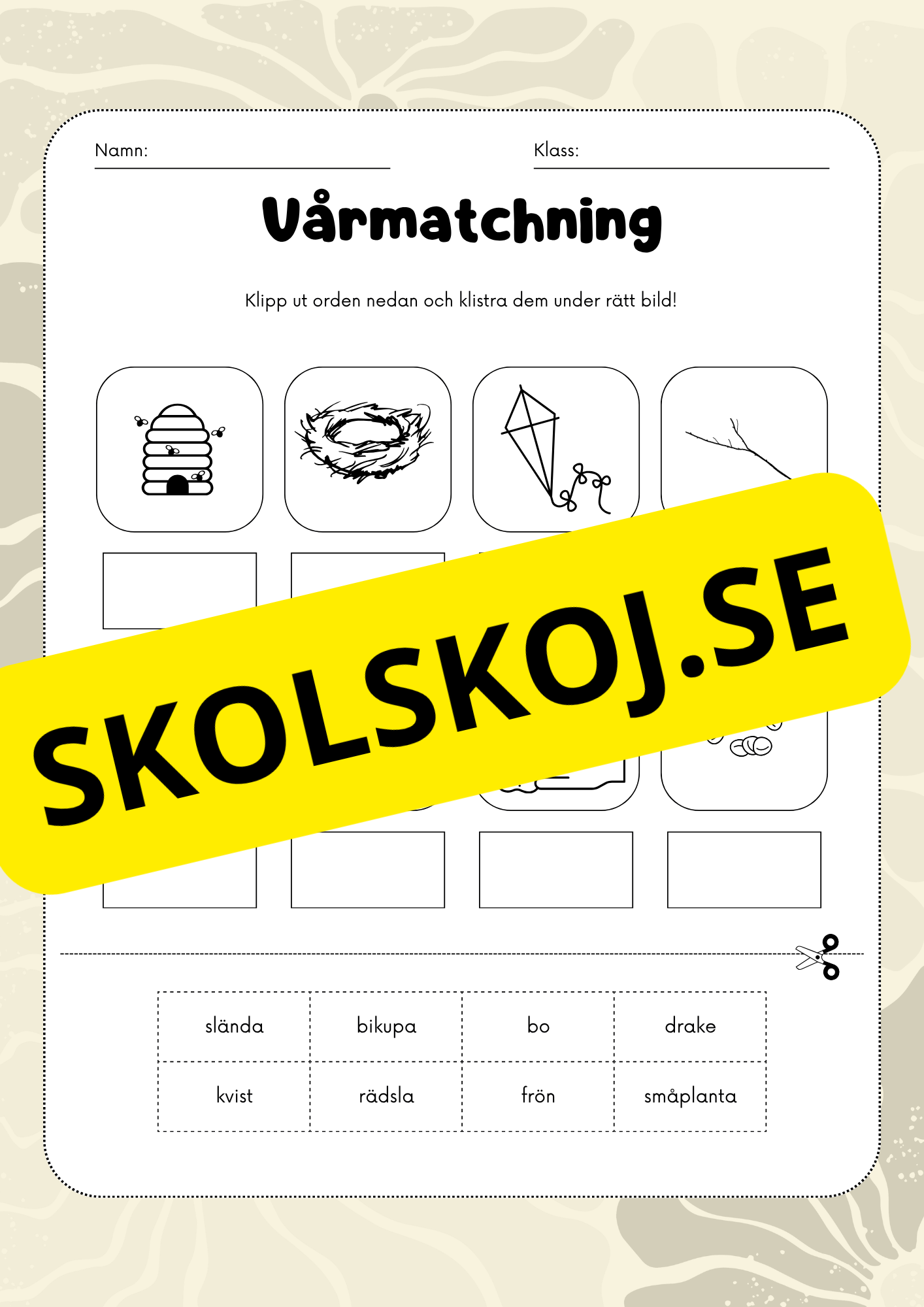 Vårord - Arbetshäfte