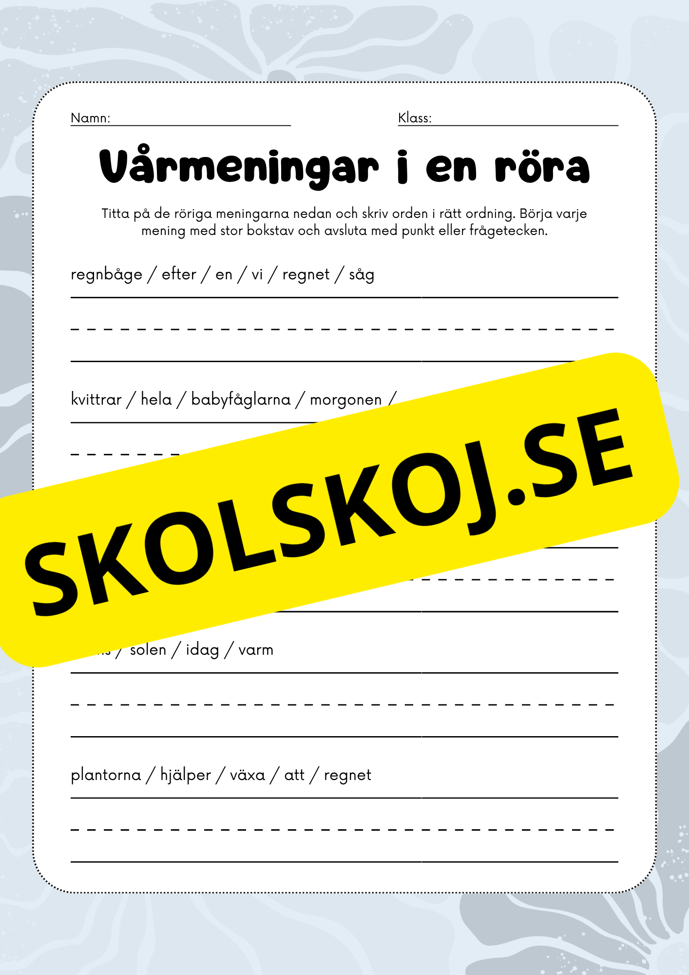 Vårord - Arbetshäfte
