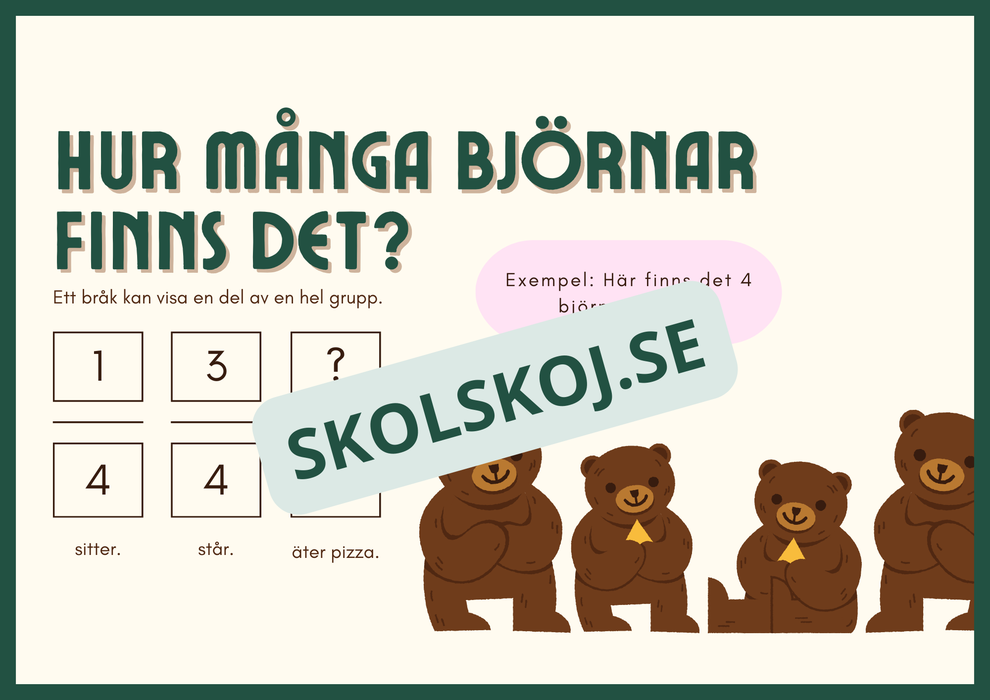 Bråkfest med pizza - Årskurs 3 - 4