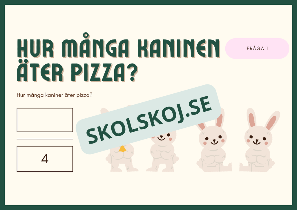 Bråkfest med pizza - Årskurs 3 - 4