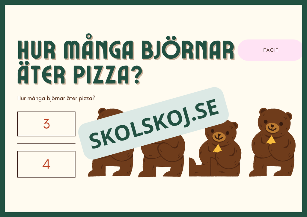 Bråkfest med pizza - Årskurs 3 - 4