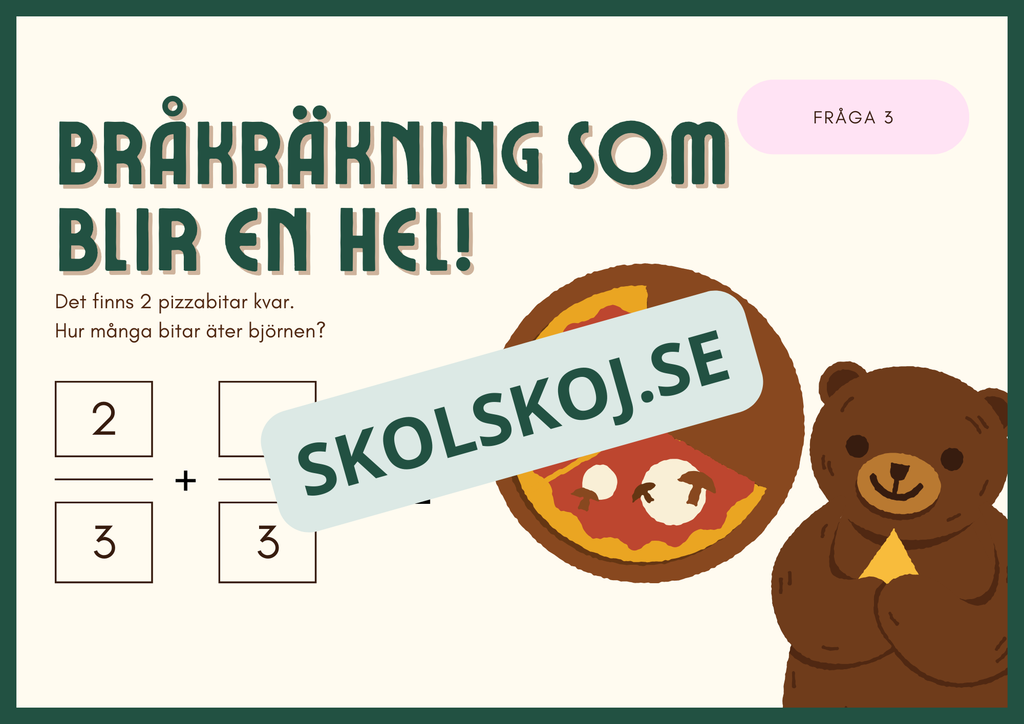 Bråkfest med pizza - Årskurs 3 - 4