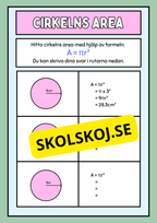 Cirkelns omkrets och area - Årskurs 5 - 6