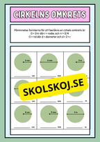 Cirkelns omkrets och area - Årskurs 5 - 6