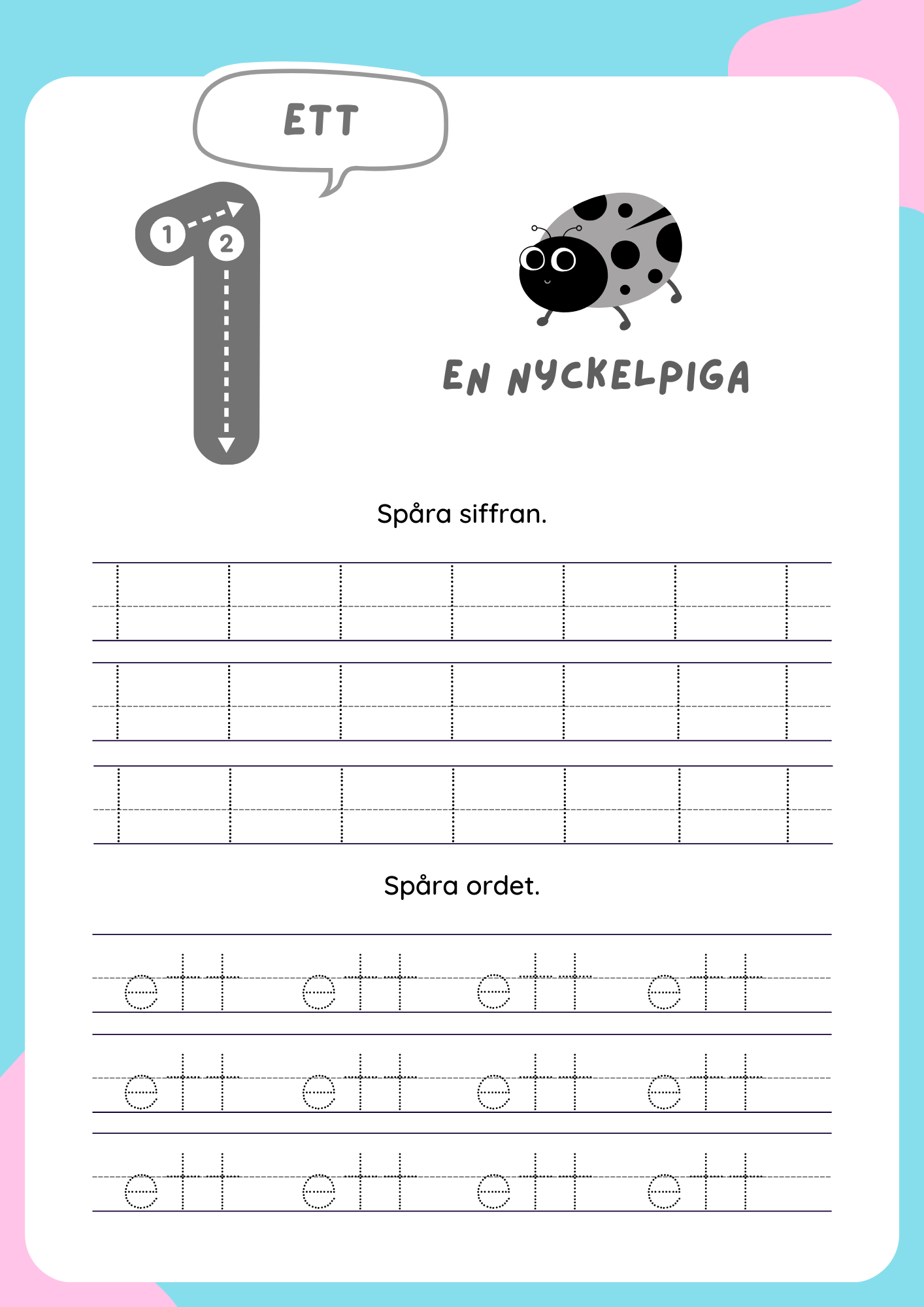 Mina siffror - 1 - 9