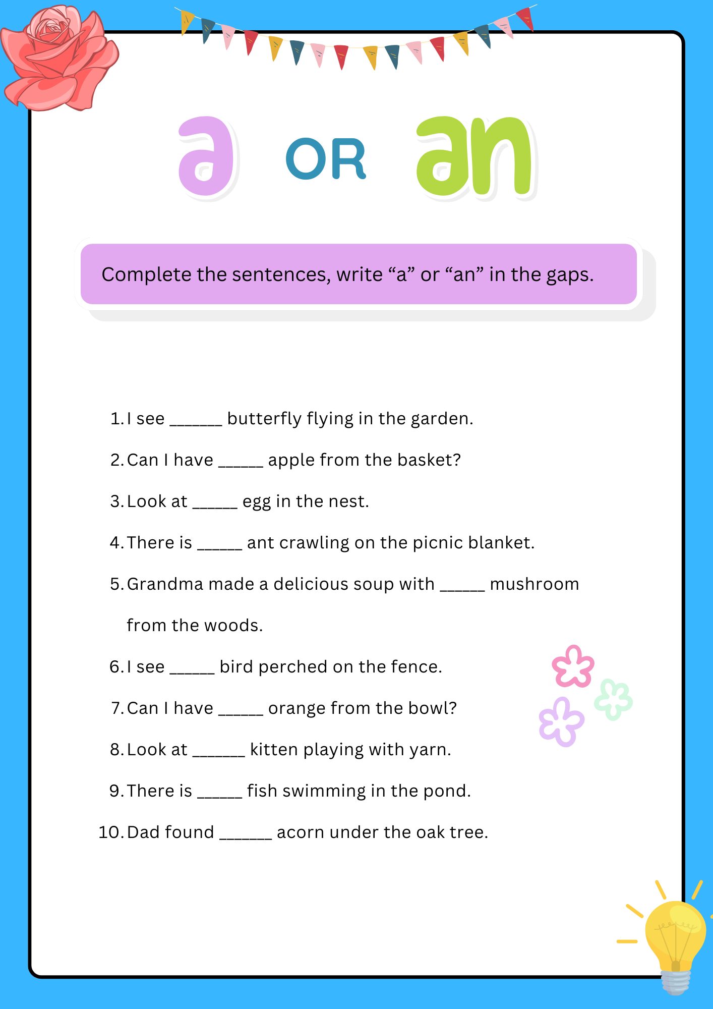 a or an - Engelska