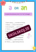 a or an - Engelska