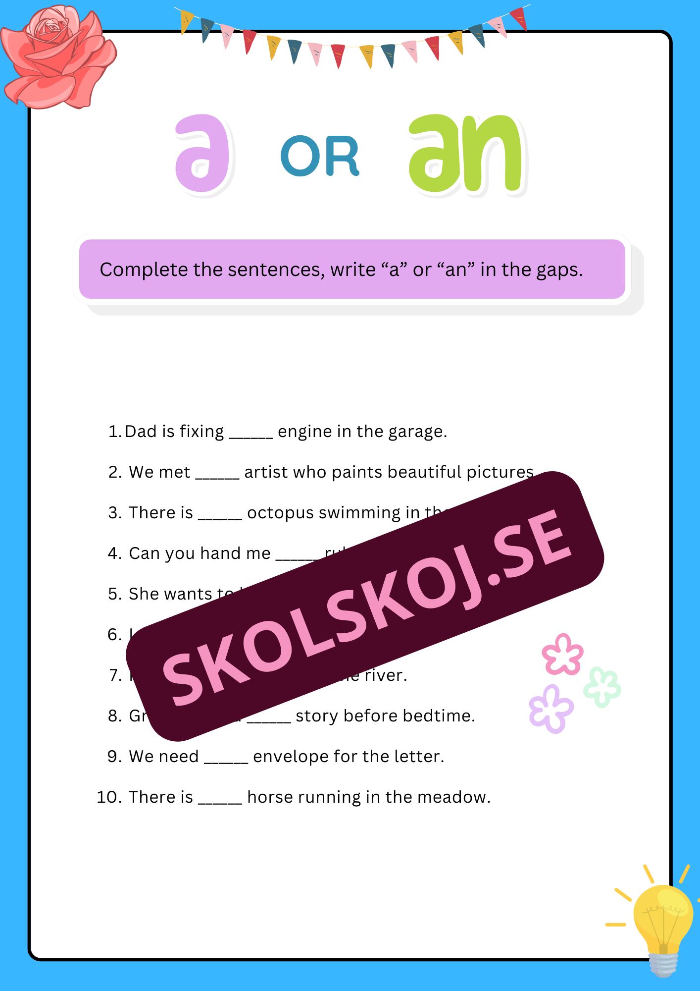 a or an - Engelska