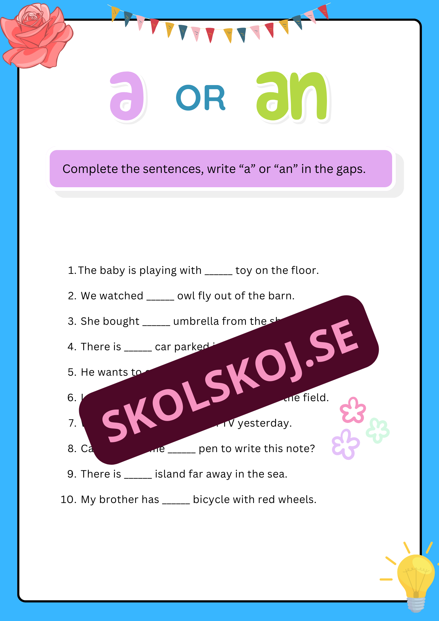 a or an - Engelska